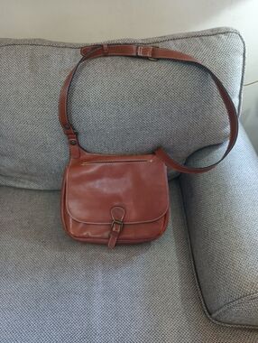 Patricia Nash Leather Saddle Crossbody Bag